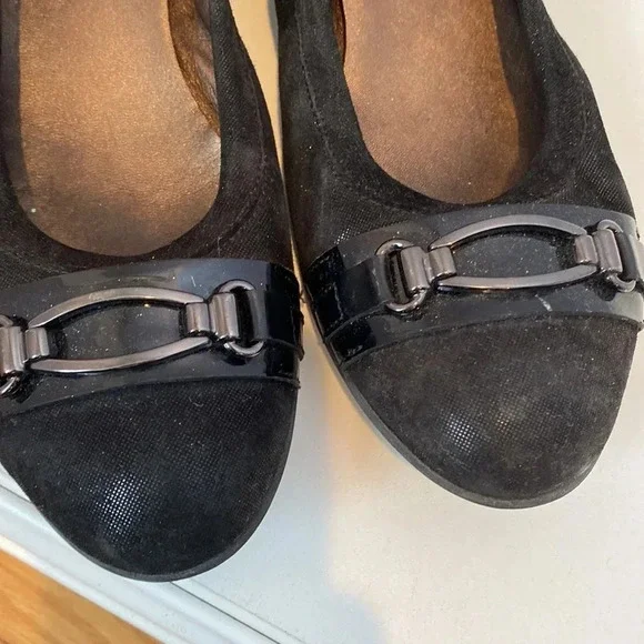 AGL black closed toe shoes with low heel size 41 - Picture 12 of 14